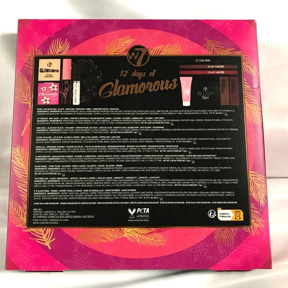 12 Days of W7 Beauty Holiday GLAMOROUS Advent Calendar - Picture 2 of 3